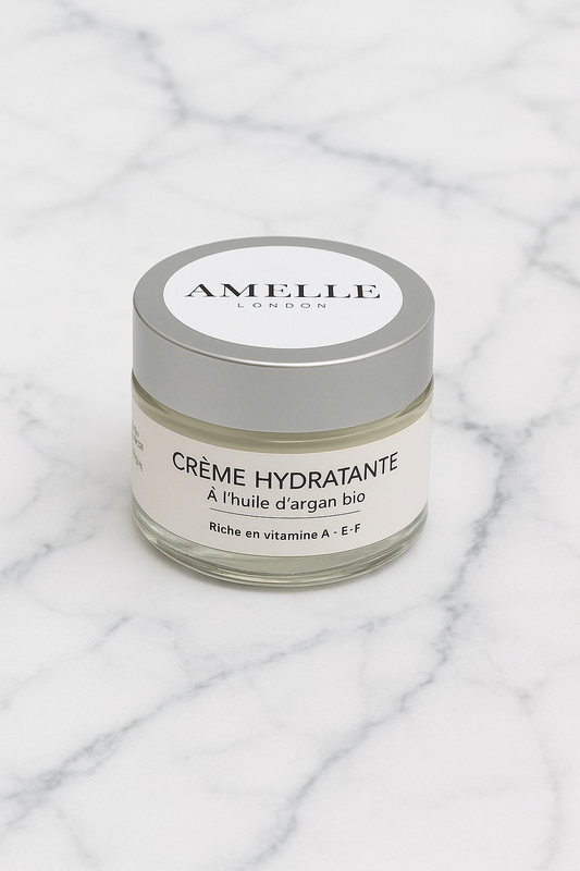 Crème hydratante à l’huile d’argan bio – Soin nourrissant & régénérant visage et corps – Tous types de peaux – 50 ml