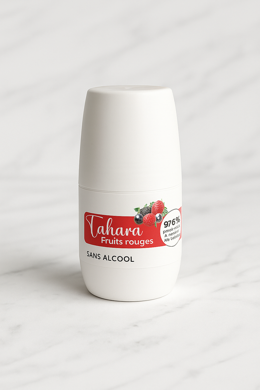 Déodorant à l’huile de nigelle – Senteur tahara fruits rouges, sans alcool & 97,6%  d'ingrédients naturels